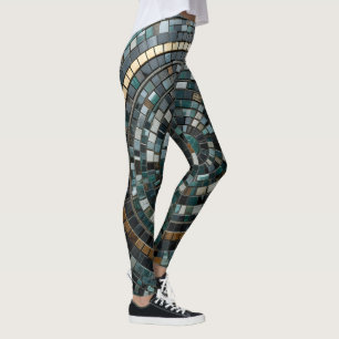 Luxe circulaire mozaïek wandmacro leggings