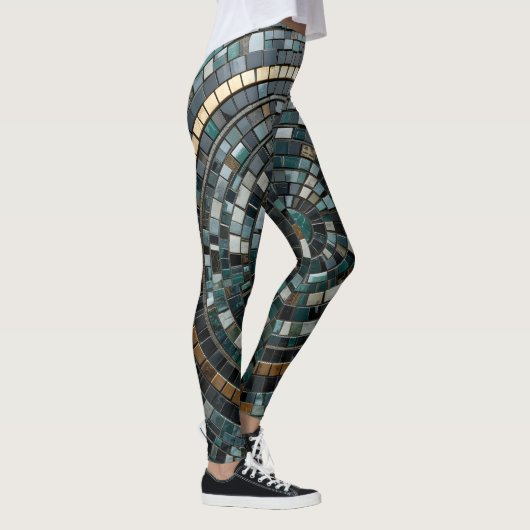 Luxe circulaire mozaïek wandmacro leggings (Rechts)