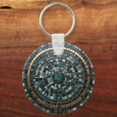 Luxe circulaire mozaïek wandmacro sleutelhanger (Achterkant)