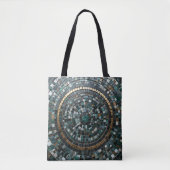 Luxe circulaire mozaïek wandmacro tote bag (Voorkant)