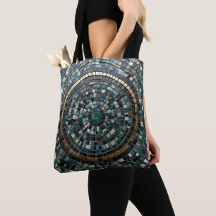 Luxe circulaire mozaïek wandmacro tote bag
