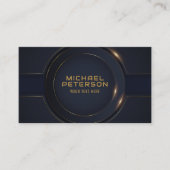Luxe cirkel gouden lijn | Modern Futuristisch Visitekaartje (Voorkant)