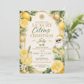Luxe Citrus Kerst in juli-feest Kaart (Staand voorkant)