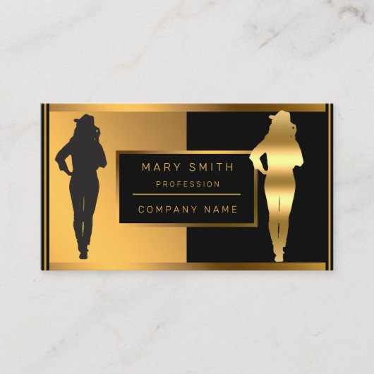 Luxe Classy Mode Voeg Jouw tekst voor haar toe Visitekaartje (Voorkant)