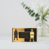 Luxe Classy Mode Voeg Jouw tekst voor hem toe Visitekaartje (Staand voorkant)