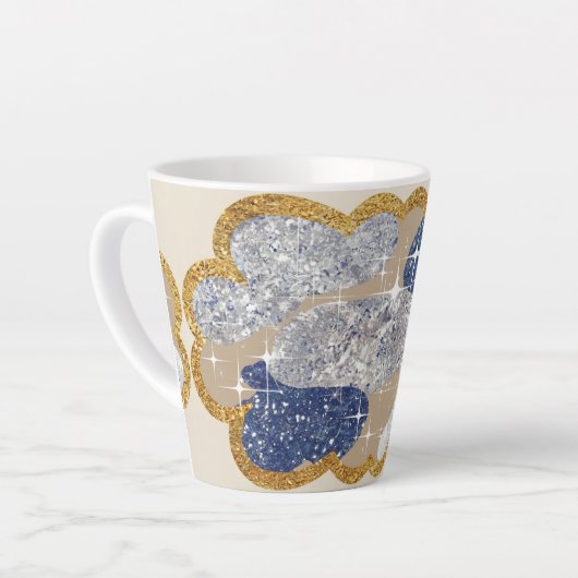 Luxe Cloudy Dreamy Glam-Mok Latte Mok (Linkerhoek)