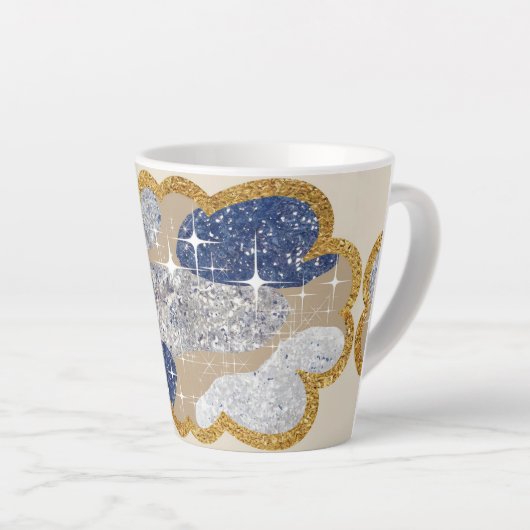 Luxe Cloudy Dreamy Glam-Mok Latte Mok (Rechterhoek)
