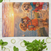 Luxe Cockapoo Britse Kustlijn Theedoek (Gevouwen)