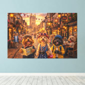 Luxe Cockapoo Canterbury Wandkunst Canvas Afdruk (Insitu (Houten vloer))