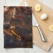 Luxe Cockapoo Jazzband Afdruk Theedoek (Quarter Fold)