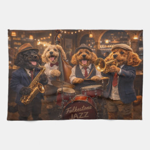 Luxe Cockapoo Jazzband Afdruk Theedoek