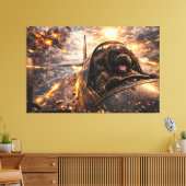 Luxe Cockapoo Muurkunst – Aviation Dog Modern Canvas Afdruk (Insitu (Woonkamer))