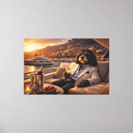 Luxe Cockapoo Muurkunst – Monaco Jacht Lifestyle Canvas Afdruk