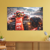 Luxe Cockapoo Racing Canvas – Cineramische Honden Afdruk (Insitu (Woonkamer))