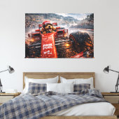 Luxe Cockapoo Racing Canvas – Cineramische Honden Afdruk (Insitu (Slaapkamer))