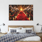 Luxe Cockapoo Rode Loper Canvas – Hondenster Afdruk (Insitu (Slaapkamer))