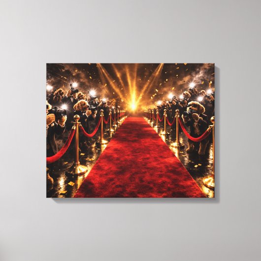 Luxe Cockapoo Rode Loper Canvas – Hondenster Afdruk (Voorkant)