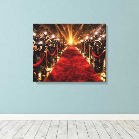 Luxe Cockapoo Rode Loper Canvas – Hondenster Afdruk (Insitu (Houten vloer))