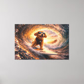 Luxe Cockapoo Surfdoek – Ocean Dog Art Canvas Afdruk (Voorkant)