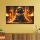 Luxe Cockapoo-wandkunst – Egyptische farao Stout Canvas Afdruk (Insitu (Woonkamer))