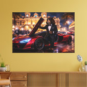 Luxe Cockapoo-wandkunst – Monaco High Life Canvas Afdruk (Insitu (Woonkamer))