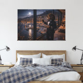 Luxe Cockapoo Wandkunst – Monaco Honden Canvas Afdruk (Insitu (Slaapkamer))