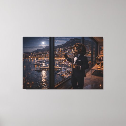 Luxe Cockapoo Wandkunst – Monaco Honden Canvas Afdruk (Voorkant)