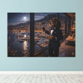 Luxe Cockapoo Wandkunst – Monaco Honden Canvas Afdruk (Insitu (Houten vloer))