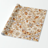 Luxe Cognac Kerst Inpakpapier (Uitgerold)