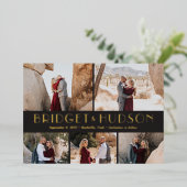 Luxe Collage FOLIE Wedding Save the Date Kaart (Staand Voorkant)