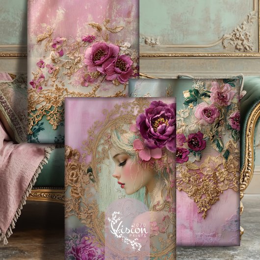 Luxe Collage Zwaargewicht Decoupage Set Inpakpapier Vel