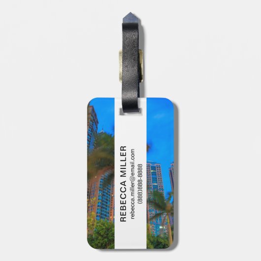 Luxe Condominiums in China Bagagelabel (Achterkant verticaal)