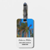 Luxe Condominiums in China Bagagelabel (Achterkant verticaal)