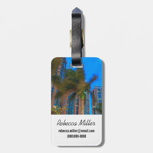 Luxe Condominiums in China Bagagelabel (Achterkant verticaal)