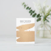 LUXE COPPER FOIL BRUSH STROKE STUD EARRING DISPLAY VISITEKAARTJE (Staand voorkant)