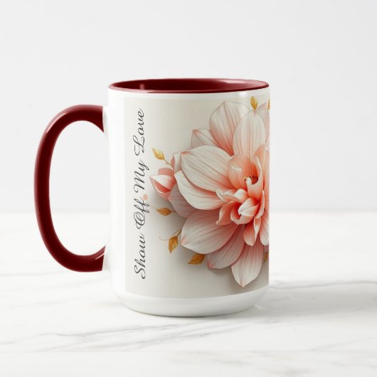 Luxe Coquette Rococo Bloemhart Roze Mok (Links)