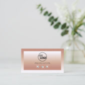 Luxe Coral White Ombre Sparkle Diamonds voegt Logo Visitekaartje (Staand voorkant)