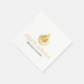 Luxe cosmetica spa skincare & schoonheidslogo servet (Hoek)