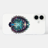 Luxe Cosmic Peacock iPhone Case (Achterkant (horizontaal))
