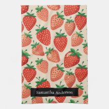 Luxe Cottagecore Keuken: Aardbei Custom Name