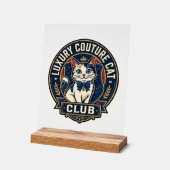 Luxe Couture Kat Kat Moeder Cadeau Idee - Luxe Cou Acryl Bord (Hoek)