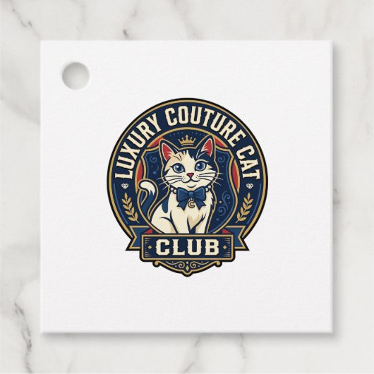 Luxe Couture Kat Kat Moeder Cadeau Idee - Luxe Cou Bedankjes Labels (Voorkant)