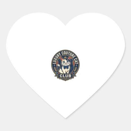 Luxe Couture Kat Kat Moeder Cadeau Idee - Luxe Cou Hart Sticker (Voorkant)