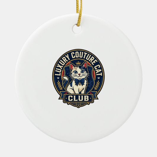 Luxe Couture Kat Kat Moeder Cadeau Idee - Luxe Cou Keramisch Ornament (Voorkant)