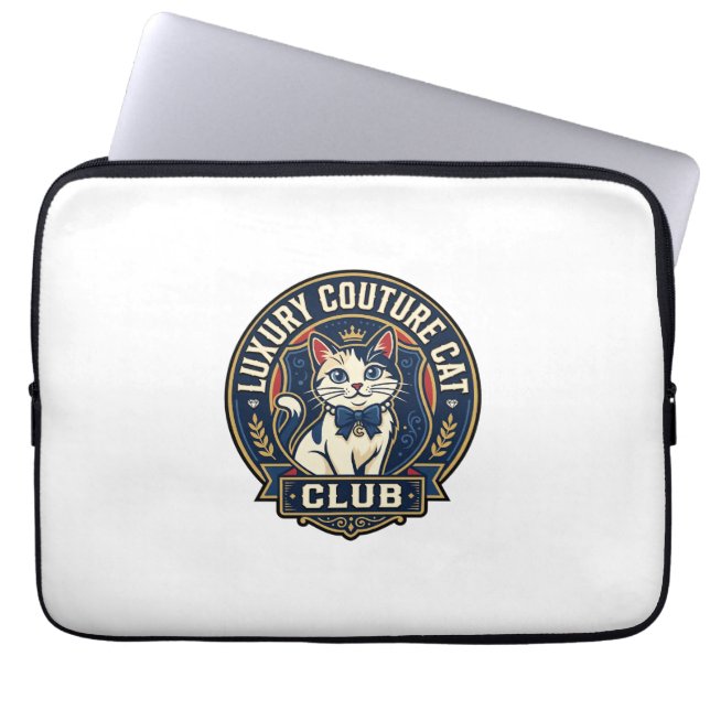 Luxe Couture Kat Kat Moeder Cadeau Idee - Luxe Cou Laptop Sleeve (Voorkant)