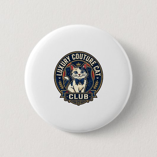 Luxe Couture Kat Kat Moeder Cadeau Idee - Luxe Cou Ronde Button 5,7 Cm (Voorkant)