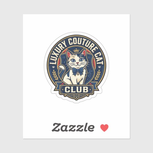 Luxe Couture Kat Kat Moeder Cadeau Idee - Luxe Cou Sticker (Vel)