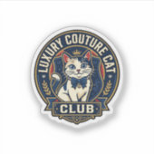 Luxe Couture Kat Kat Moeder Cadeau Idee - Luxe Cou Sticker (Voorkant)