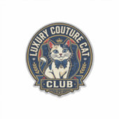 Luxe Couture Kat Kat Moeder Cadeau Idee - Luxe Cou Sticker (Voorkant)