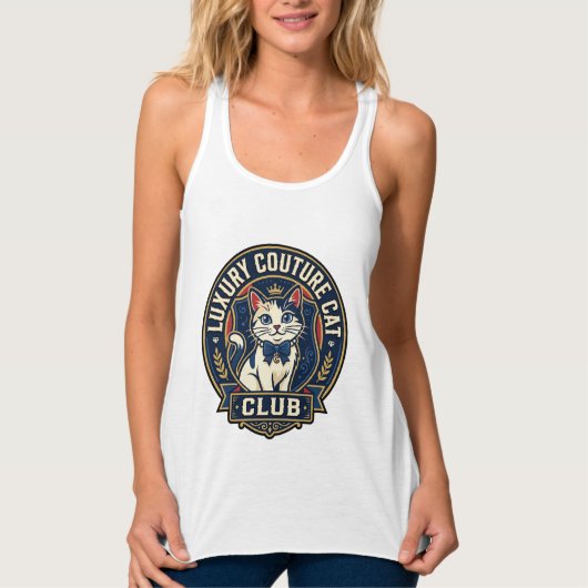 Luxe Couture Kat Kat Moeder Cadeau Idee - Luxe Cou Tanktop (Voorkant)